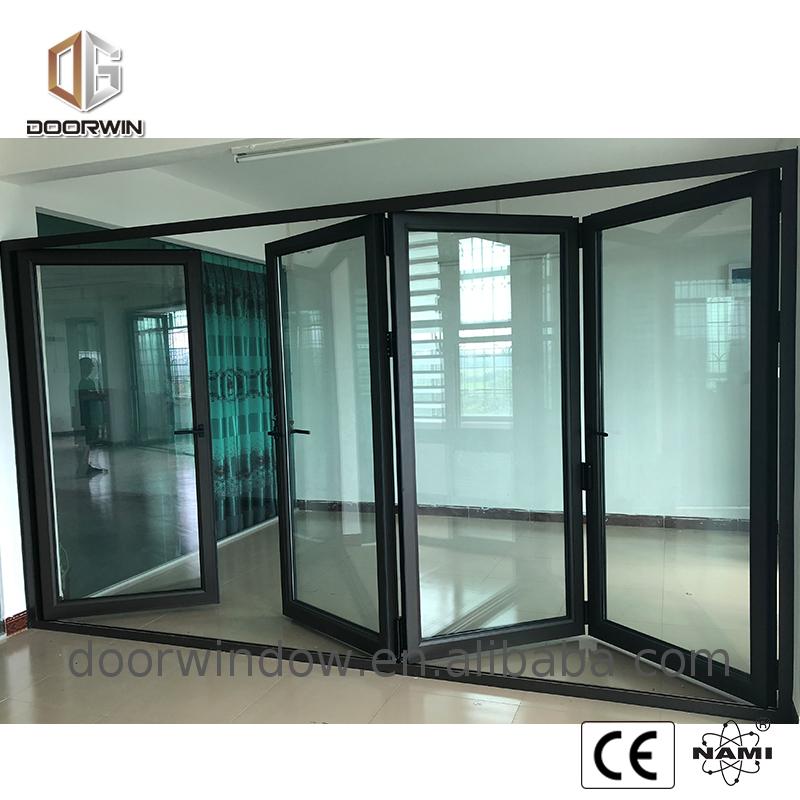 Factory Direct High Quality black bifold doors with glass panels sydney price - Doorwin Group Windows & Doors