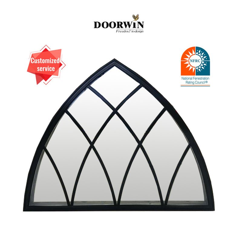 Factory Direct nfrc certified wooden frame High Quality grill design arch window for New York Big House - Doorwin Group Windows & Doors