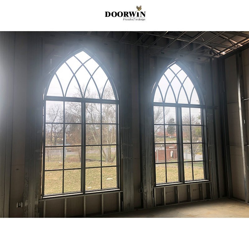 Factory Direct nfrc certified wooden frame High Quality grill design arch window for New York Big House - Doorwin Group Windows & Doors