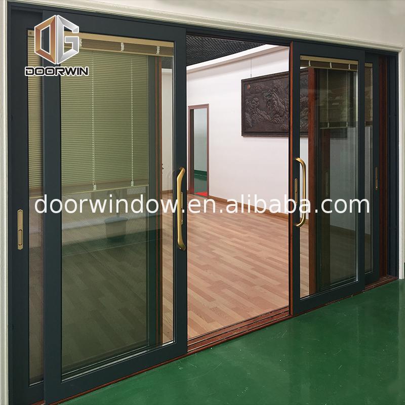 Factory direct price colored glass sliding doors bypass door buy online - Doorwin Group Windows & Doors