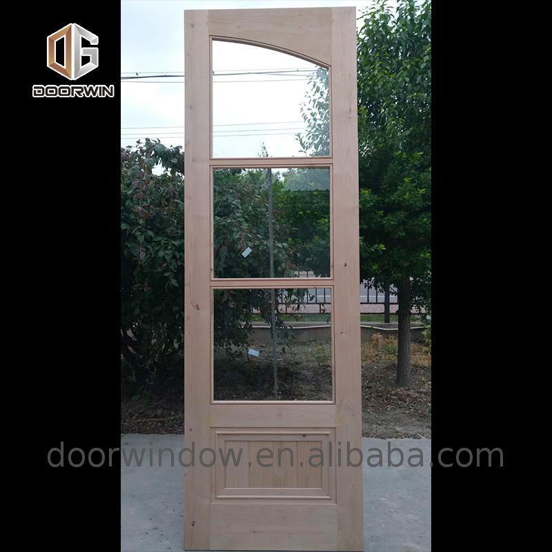 Factory direct price prefinished solid wood interior doors pine glazed glass panel - Doorwin Group Windows & Doors