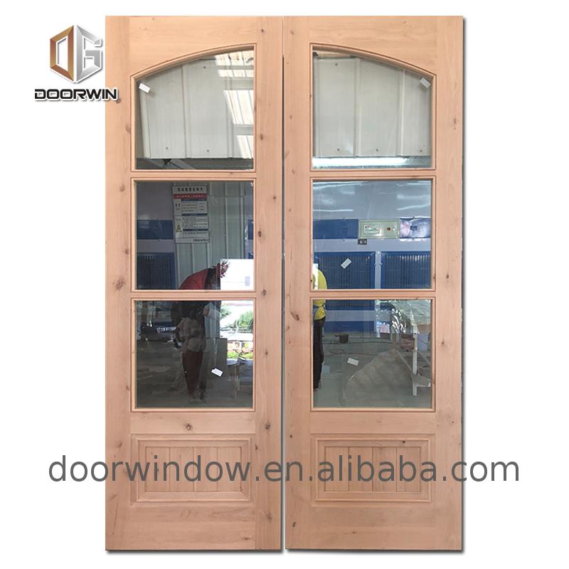 Factory direct price prefinished solid wood interior doors pine glazed glass panel - Doorwin Group Windows & Doors