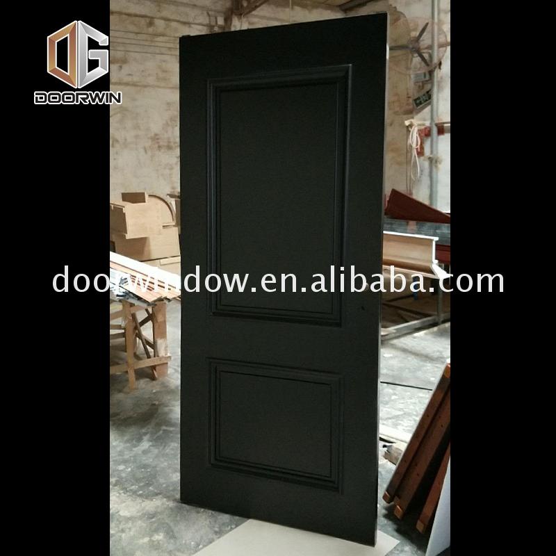 Factory direct selling commercial entrance doors cheap internal wooden entry with sidelites - Doorwin Group Windows & Doors