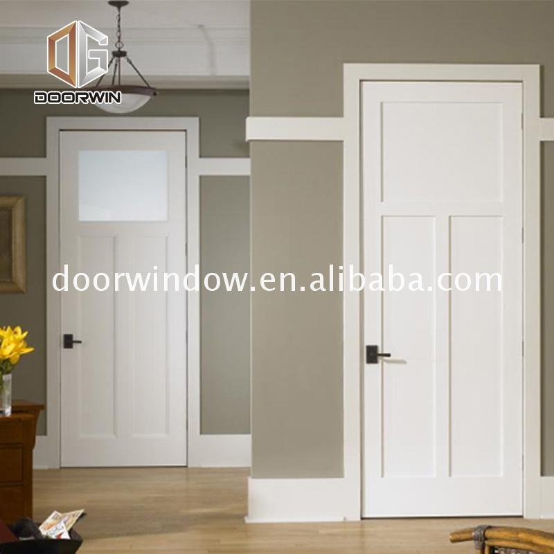 Factory direct selling white veneer doors barn door with frosted glass vintage office - Doorwin Group Windows & Doors