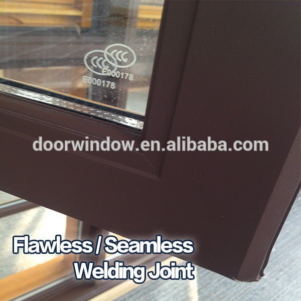 Factory direct selling windows that open out window wood awning with handle - Doorwin Group Windows & Doors