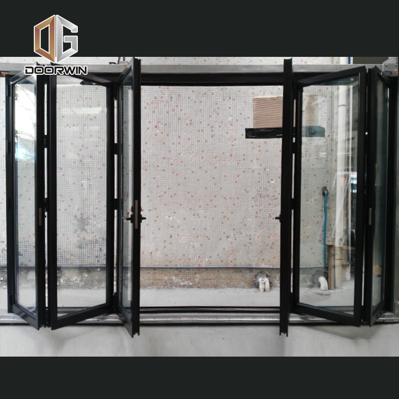 Factory hot sale budget bi fold doors black aluminium folding big - Doorwin Group Windows & Doors