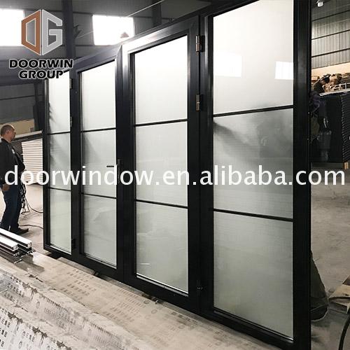 Factory hot sale prehung double entry doors powder coated aluminium pivot door - Doorwin Group Windows & Doors