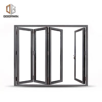 Factory hot sale prehung double entry doors powder coated aluminium pivot door - Doorwin Group Windows & Doors