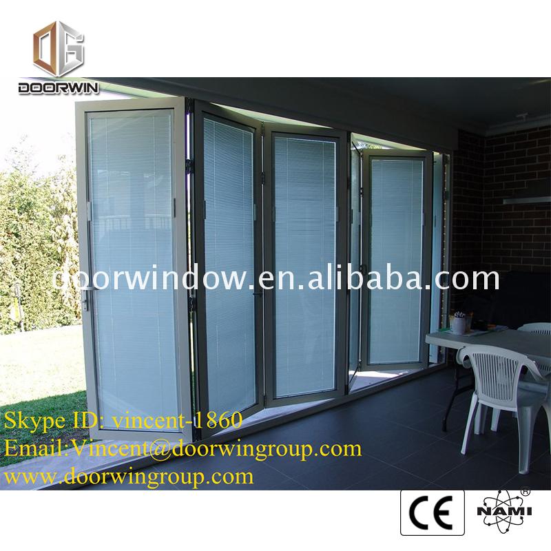 Factory outlet 4 panel glass door frosted folding doors - Doorwin Group Windows & Doors