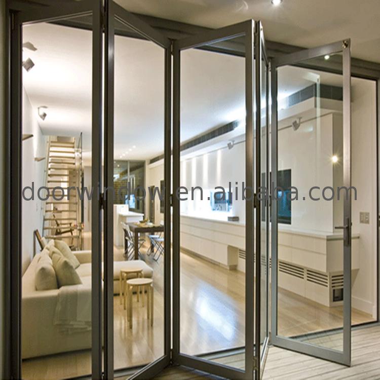 Factory price Manufacturer Supplier types of folding doors transparent door three panel - Doorwin Group Windows & Doors