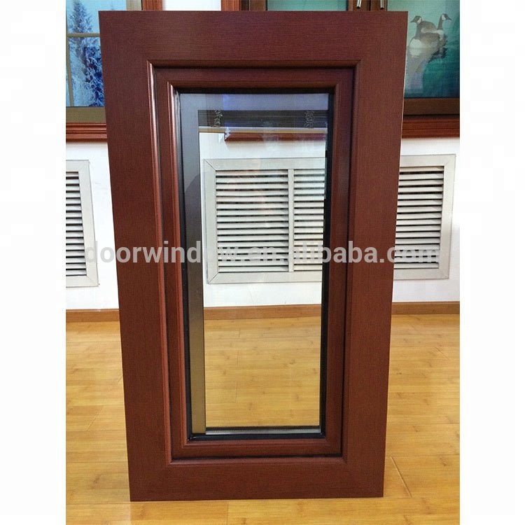 Factory sale price prehung windows thermal break aluminum window with interior red oak wood claddingby Doorwin - Doorwin Group Windows & Doors
