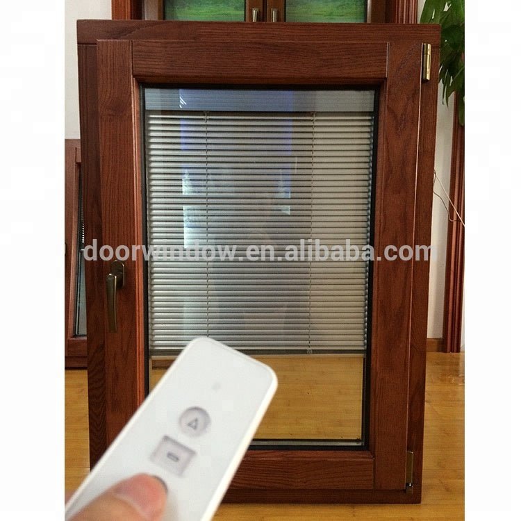 Factory sale price prehung windows thermal break aluminum window with interior red oak wood claddingby Doorwin - Doorwin Group Windows & Doors