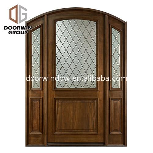 Factory supply discount price stained glass door panels solid wood entry doors with sidelights - Doorwin Group Windows & Doors