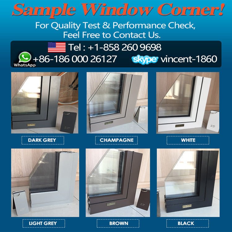 Factory wholesale aluminium awning window design style triple glazed windows opening - Doorwin Group Windows & Doors