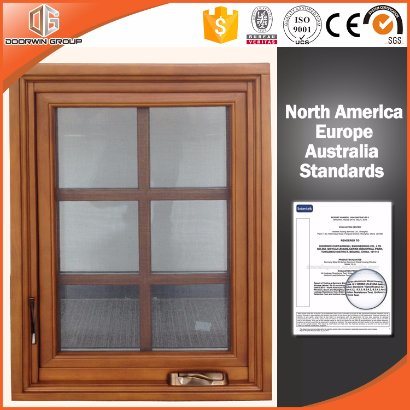 Finished Paintting Tilt Turn Wood Window with Nice Window Grill Design - China Aluminum Window, Window - Doorwin Group Windows & Doors