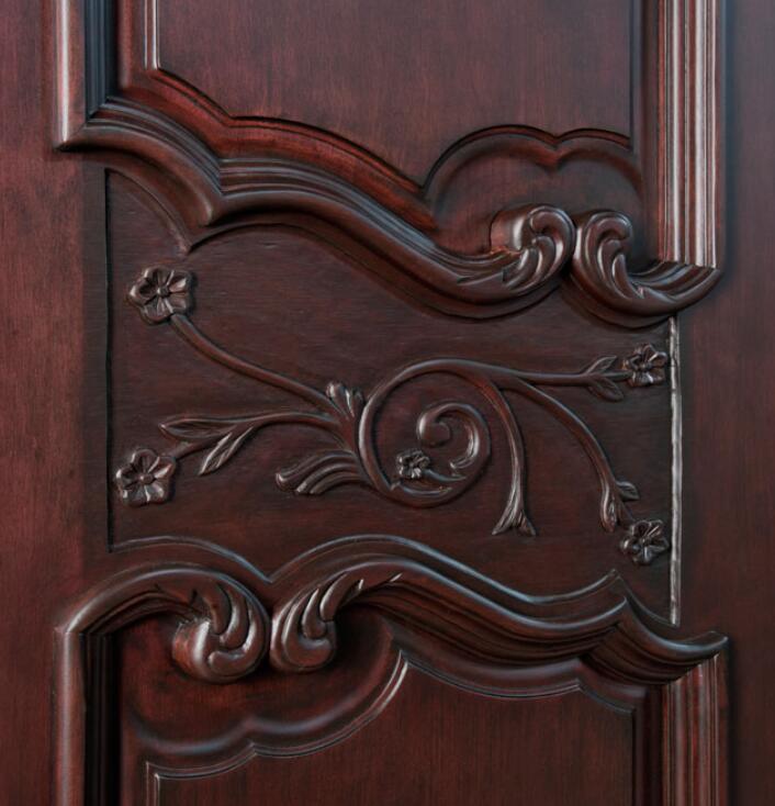 Finished Solid Mahogany Wood Interior Door in a Custom Stainby Doorwin - Doorwin Group Windows & Doors