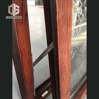 fixed round American oak wood double pane glass window - Doorwin Group Windows & Doors