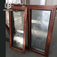 fixed round American oak wood double pane glass window - Doorwin Group Windows & Doors
