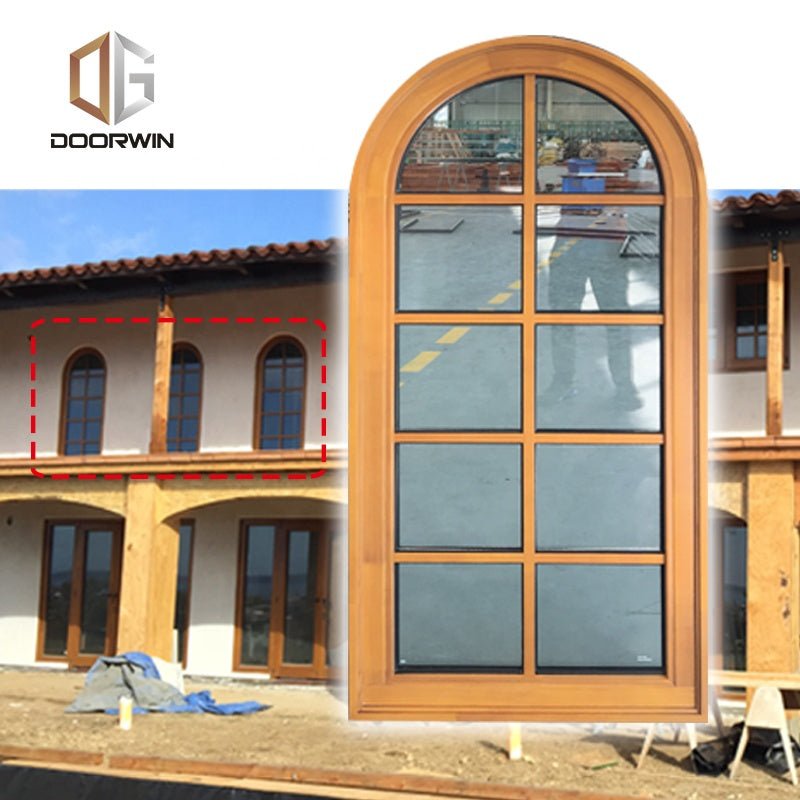 Fixed window corner double glass wood aluminum - Doorwin Group Windows & Doors