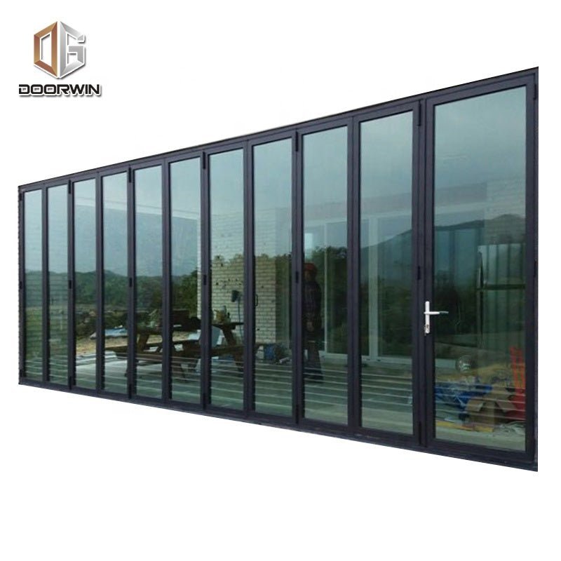Flush door design flat residential exterior bifold fireproof wood by Doorwin on Alibaba - Doorwin Group Windows & Doors