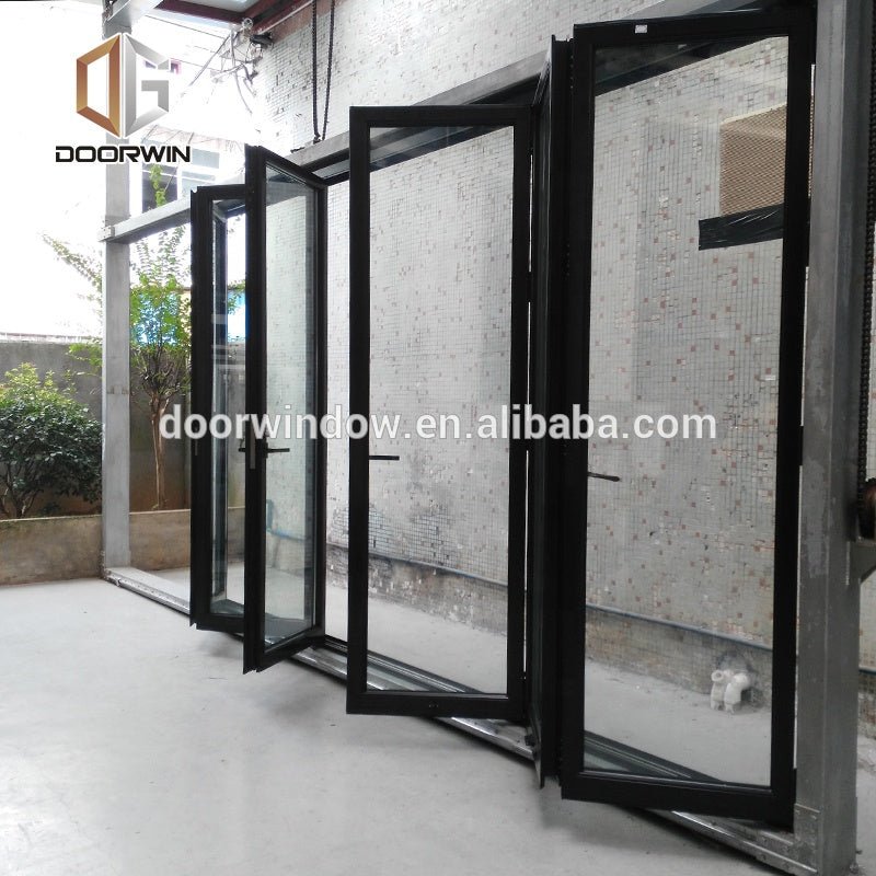 Folding patio doors cost popular aluminium bi fold windows and three panel door by Doorwin on Alibaba - Doorwin Group Windows & Doors