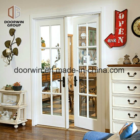 French Hinged Entrance Door, Decorative Glass with Grille - China Elegant Glass Door, Exterior Solid Glass Door - Doorwin Group Windows & Doors