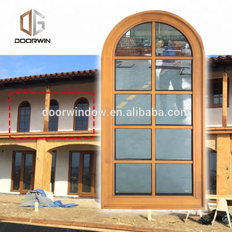 French style fixed wood window with wood window grille design made of teak woodby Doorwin - Doorwin Group Windows & Doors