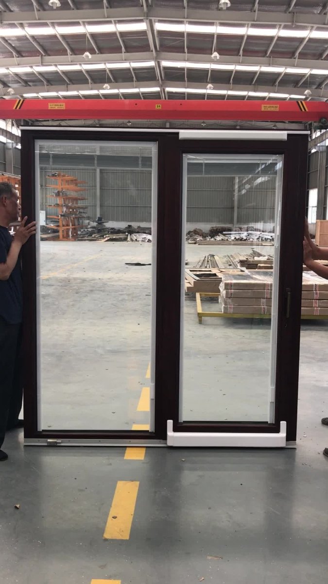 Frosted glass sliding doors with double safety and best price front door Operators Type by Doorwin on Alibaba - Doorwin Group Windows & Doors