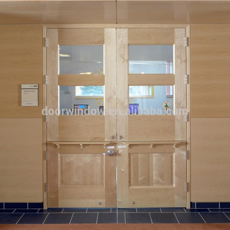 Functional latest design wooden doors half door dutch door for entry gateby Doorwin - Doorwin Group Windows & Doors