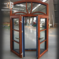 Glass window round garden arch top wood grille french casement windowsby Doorwin on Alibaba - Doorwin Group Windows & Doors
