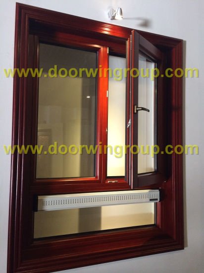 Good Quality Aluminum Casement Window for House, Red Oak Wood Aluminum Window with Double Glazing - China Aluminium Window, Wood Window - Doorwin Group Windows & Doors