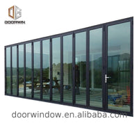 Good quality factory directly glass bifold doors frameless folding patio uk - Doorwin Group Windows & Doors