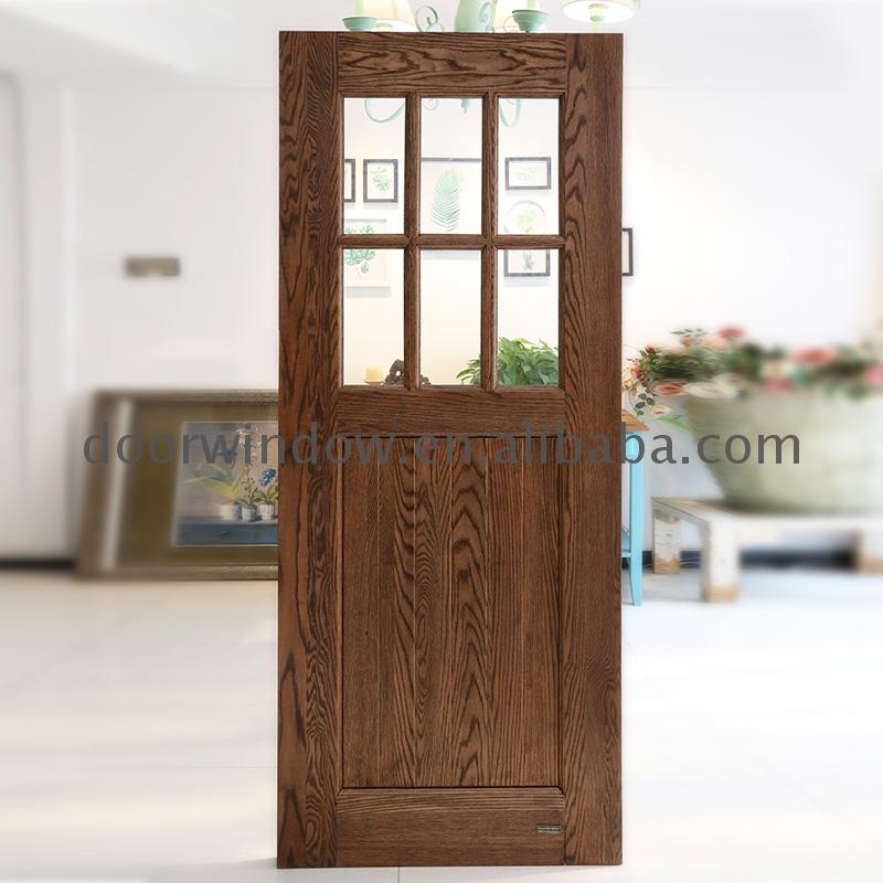 Good quality factory directly oak interior doors with glass panels modern internal bedroom door designs - Doorwin Group Windows & Doors