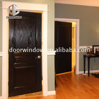 Good quality half glass interior wood door front main wooden doors with venting sidelites - Doorwin Group Windows & Doors