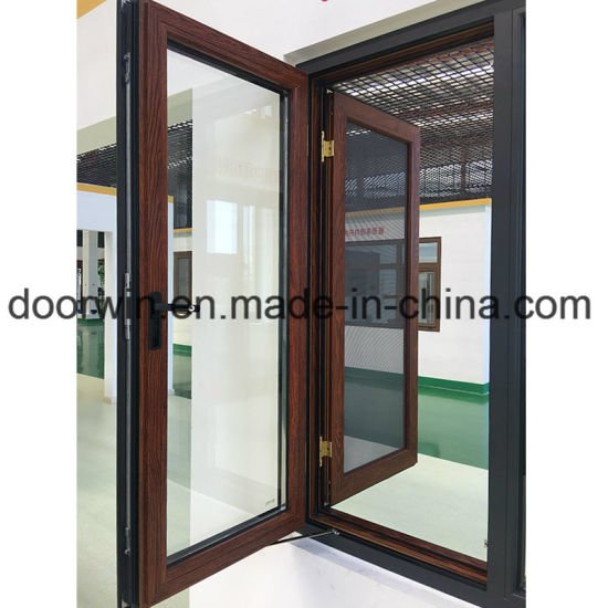Good Technical 3D Wood Grain Color Finishing Outswing Thermal Break Aluminum Glass Window - China Outswing Window, Wood Grain Color Finishing - Doorwin Group Windows & Doors