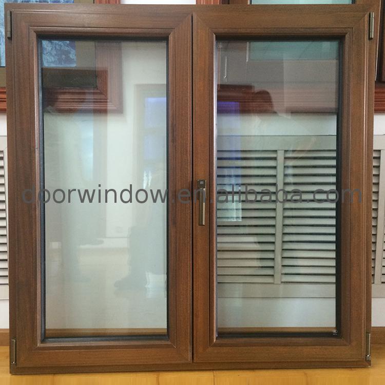 Good ventilation strong tightness aluminium casement window double opening tilt and turn debridged aluminum-wooden outward - Doorwin Group Windows & Doors