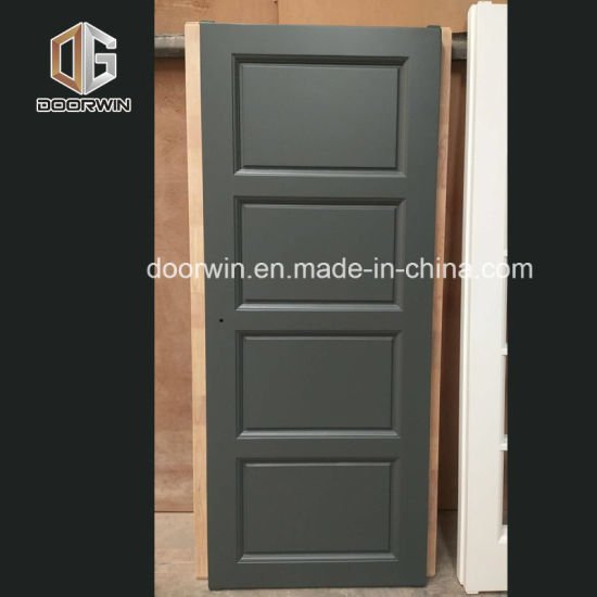 Grey Blue Stain Color Solid Wood Raised Plank Panel Interior Door - China Oak Solid Doors, Doors Swing in or out - Doorwin Group Windows & Doors