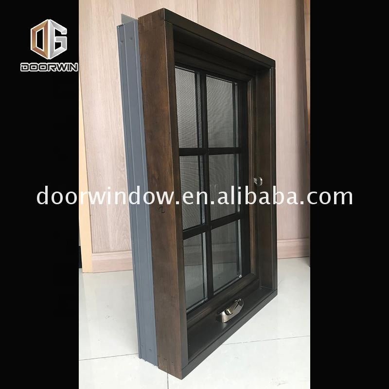 Grill design TEAK wood window with factory price - Doorwin Group Windows & Doors