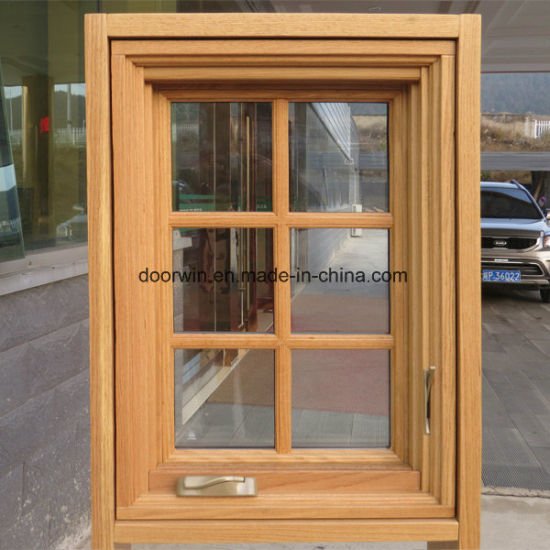 Grill Design Wooden Crank Hinged Window - China Aluminium Awing Window with Grid Decoration, Decorative Grill Designs - Doorwin Group Windows & Doors