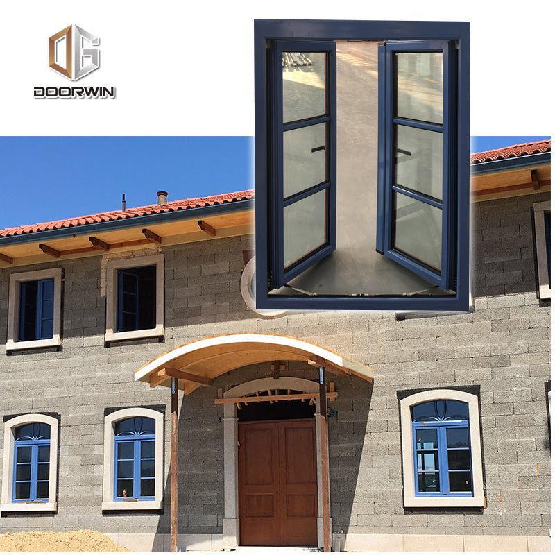 grill window French window with specialty shape fixed window on the top - Doorwin Group Windows & Doors