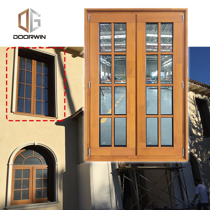 Grille round-top casement window solid pine wood larch wood - Doorwin Group Windows & Doors