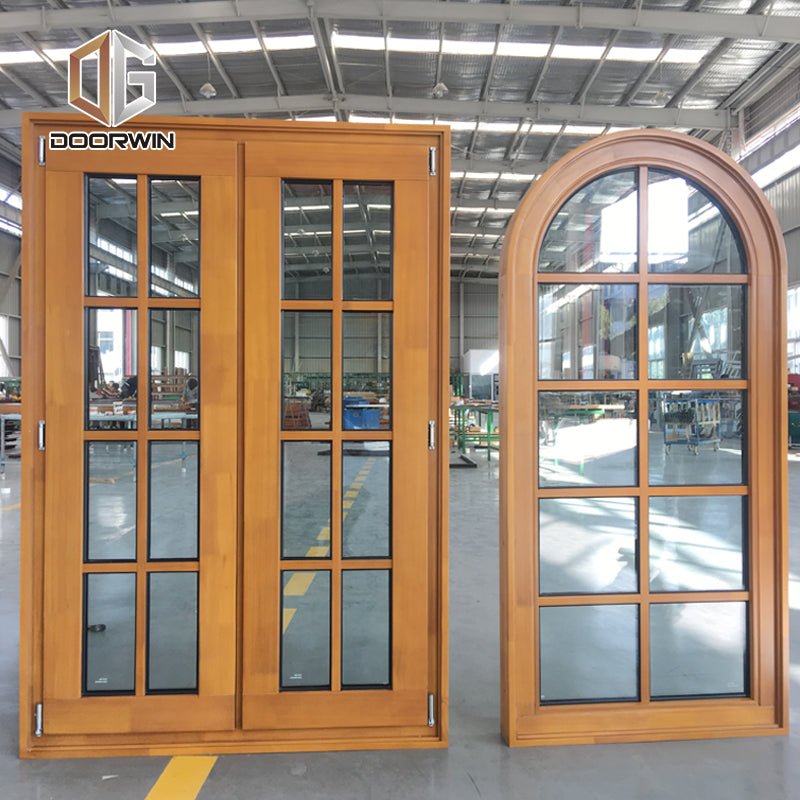Grille round-top casement window solid pine wood larch wood - Doorwin Group Windows & Doors