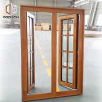 Grille round-top casement window solid pine wood larch wood - Doorwin Group Windows & Doors