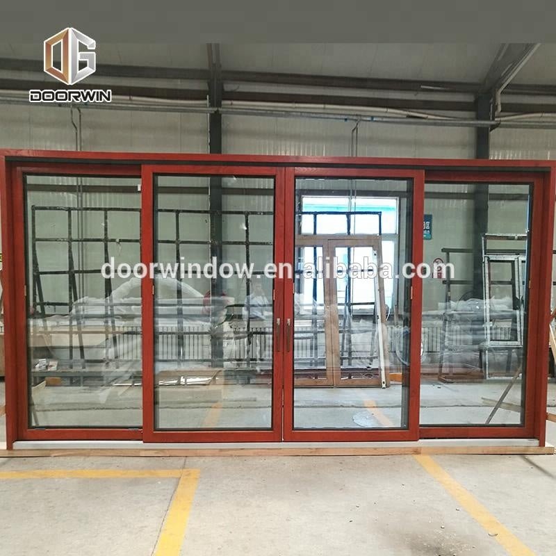 High end customize wooden sliding door with 6 glass panels by CE certified by Doorwin - Doorwin Group Windows & Doors