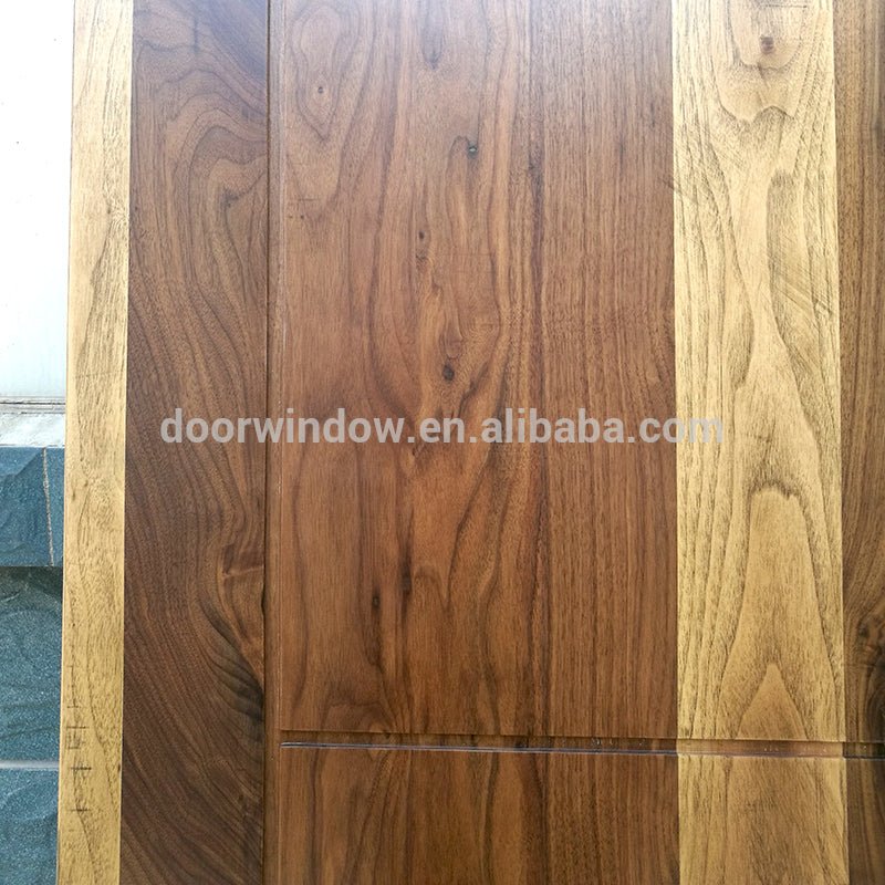 High end wood interior door sliding barn door made of black walnut for bedroom by Doorwin - Doorwin Group Windows & Doors