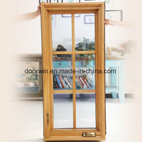 High Quality Solid Wood Casement Window with Grille Design, Perfect Aluminum Red Oaken Wood Casement Windows - China Wooden Window, Window - Doorwin Group Windows & Doors