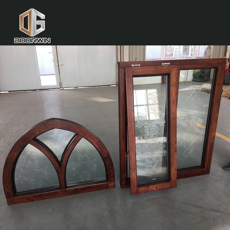 High Quality Wholesale Custom Cheap Arched Oak window double panels glass wooden window by Doorwin - Doorwin Group Windows & Doors