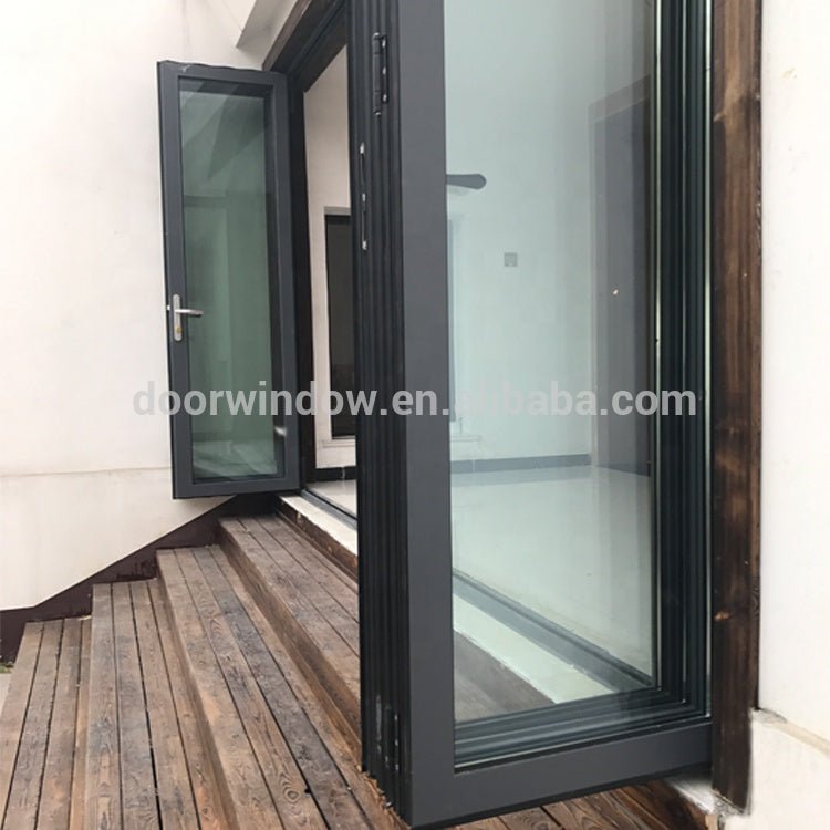 Home front door main gate colors thermal break aluminum bifolding door with certificate by Doorwin - Doorwin Group Windows & Doors