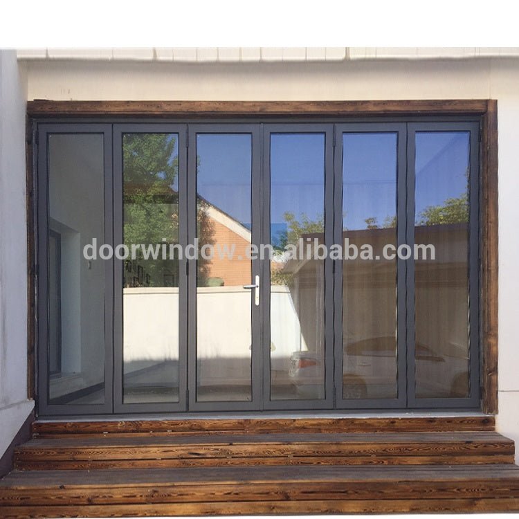 Home front door main gate colors thermal break aluminum bifolding door with certificate by Doorwin - Doorwin Group Windows & Doors