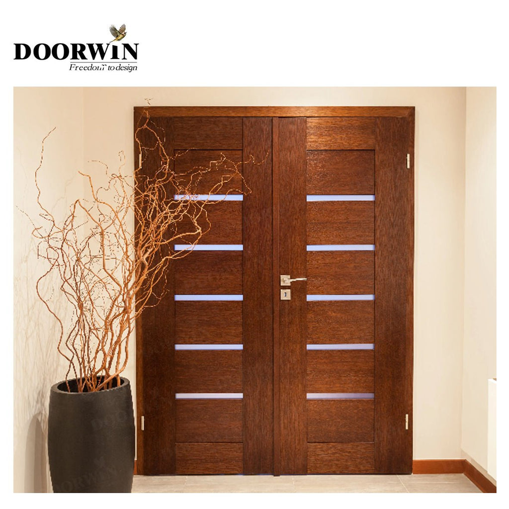 Hot sale doors DOORWIN Wooden entry doors double panel design catalogue by Doorwin - Doorwin Group Windows & Doors
